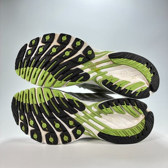 Adidas Boost Green White Lightweight Lace Up Running Shoes 772347 Womens Size 10 - Picture 8 of 10